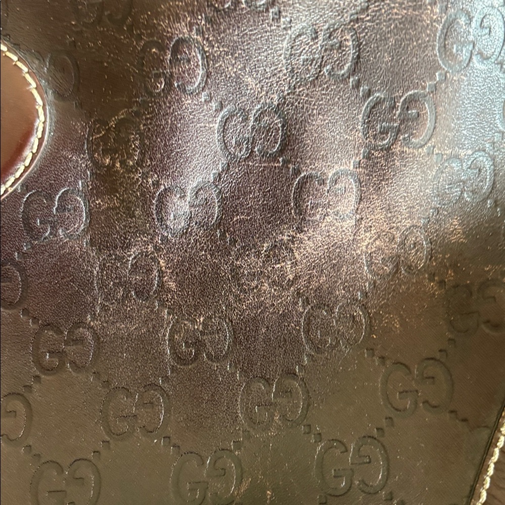 Gucci Brown Hobo Shoulder Bag with Gold Emblem - Picture 4 of 7
